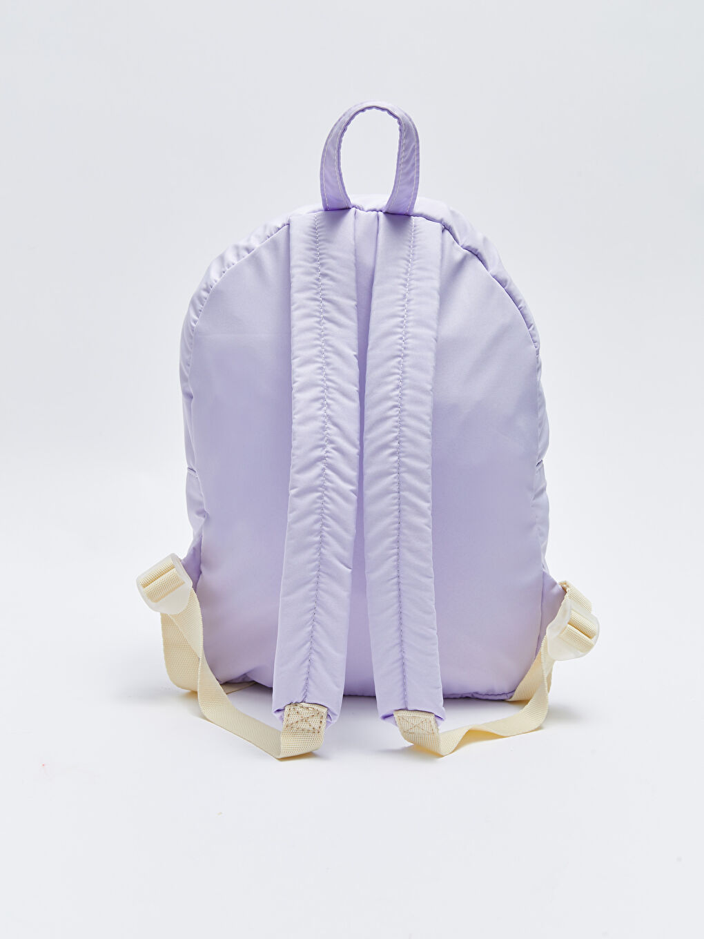 Lila Paraşüt Kumaş Etiket Baskılı Kadın Sırt Çantası-2
