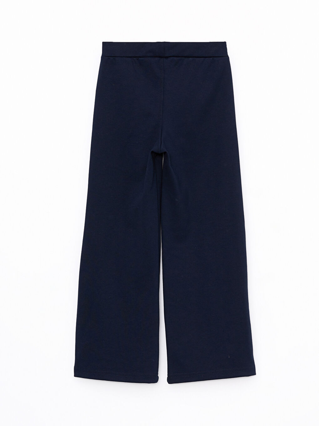 بنطلون بنات بخصر مطاطي واسع من الأسفل سادة-4