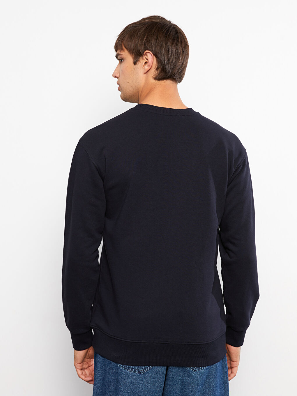 Crew Neck Long Sleeve Printed Men's Sweatshirt-4