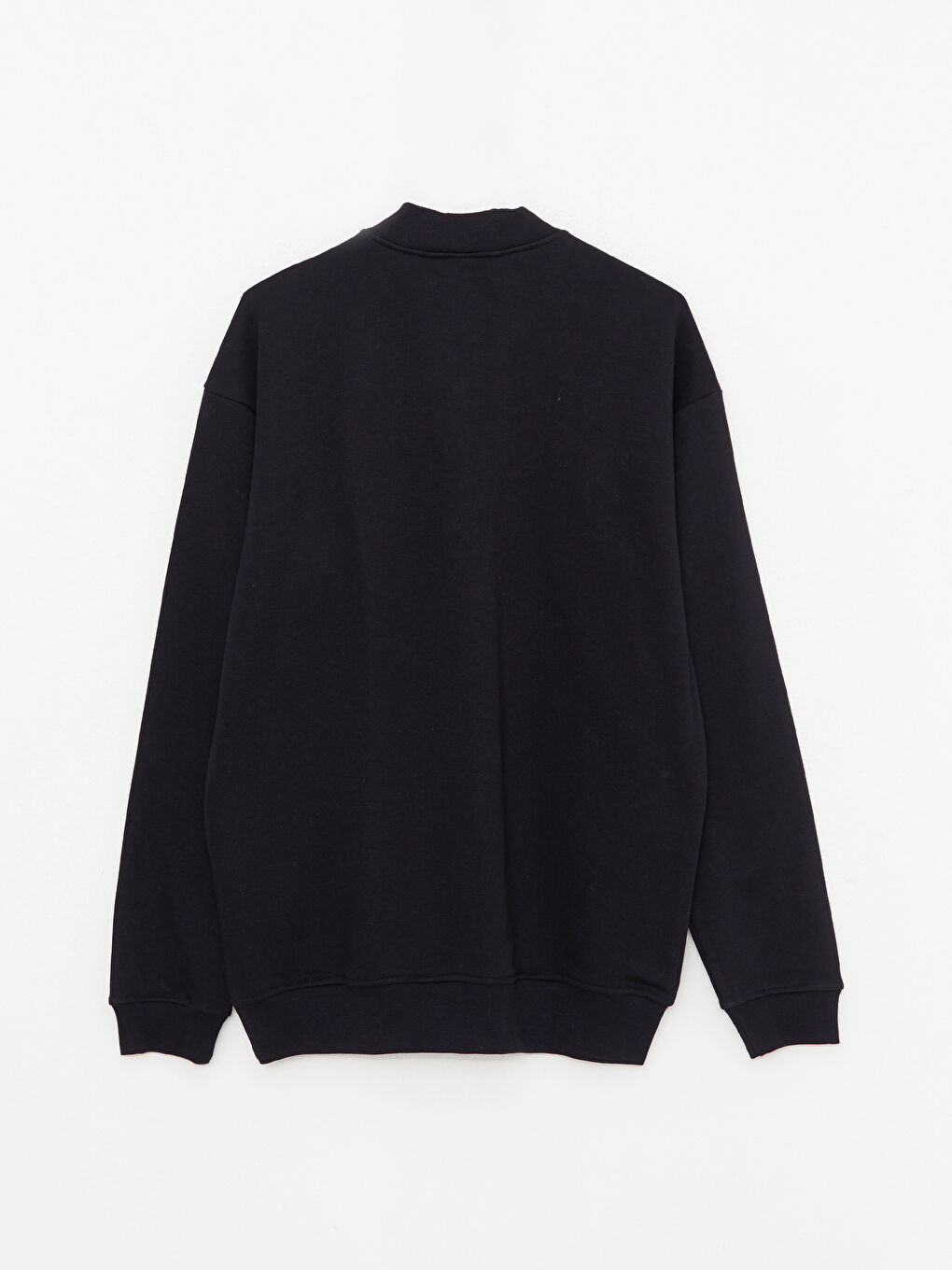 Siyah Dik Yaka Erkek Sweatshirt-6