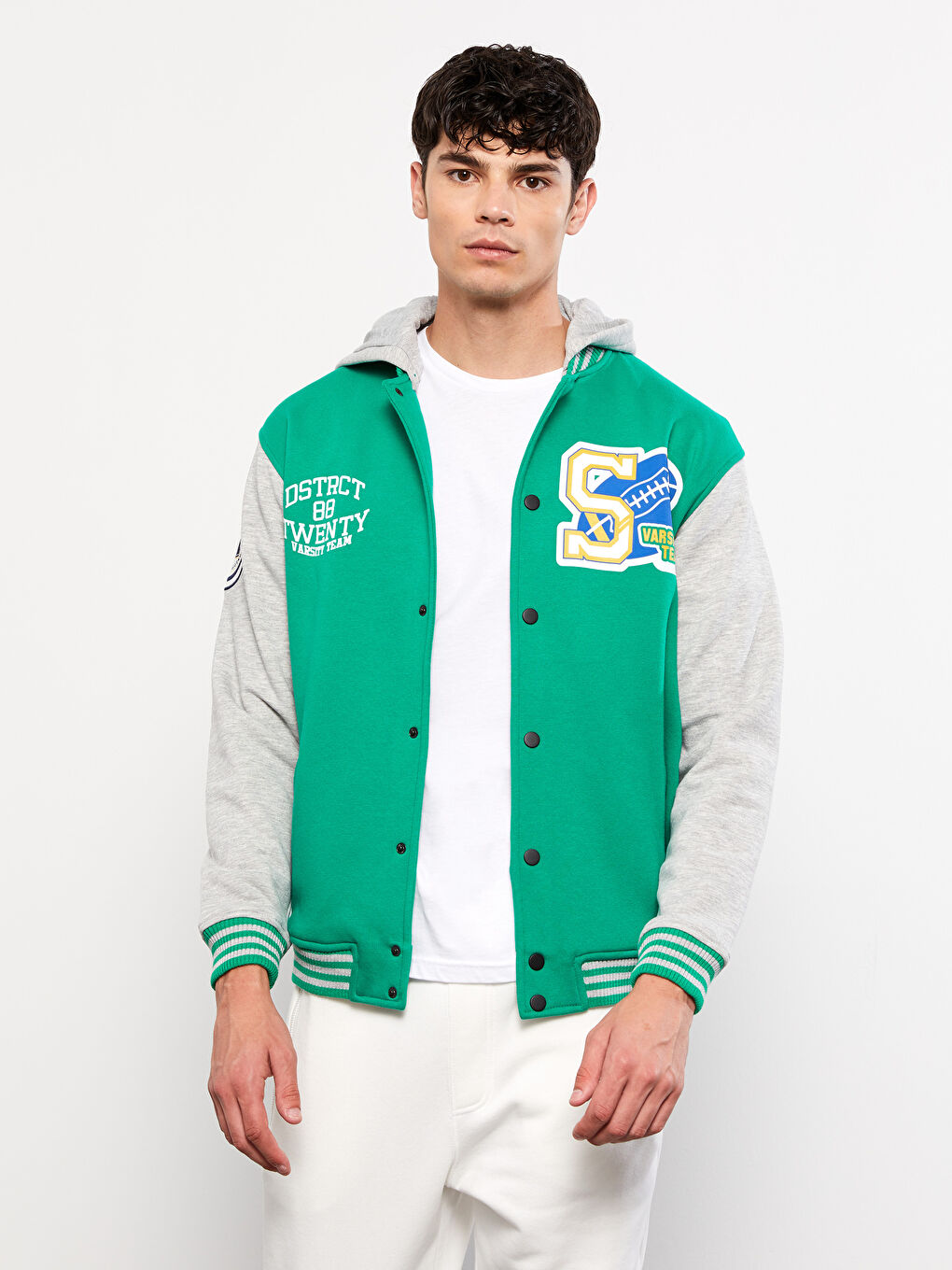 XSIDE Regular Fit Long Sleeve Men's College Jacket -W2CH69Z8-SMH