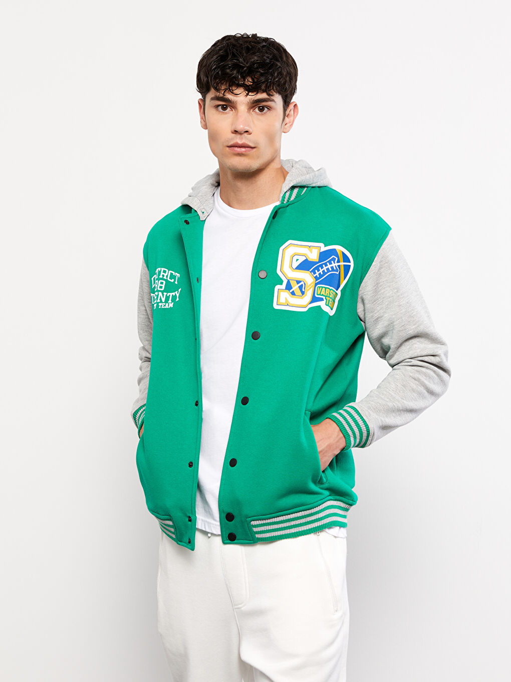 XSIDE Regular Fit Long Sleeve Men's College Jacket -W2CH69Z8-SMH