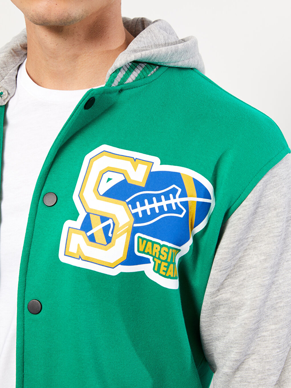 XSIDE Regular Fit Long Sleeve Men's College Jacket -W2CH69Z8-SMH