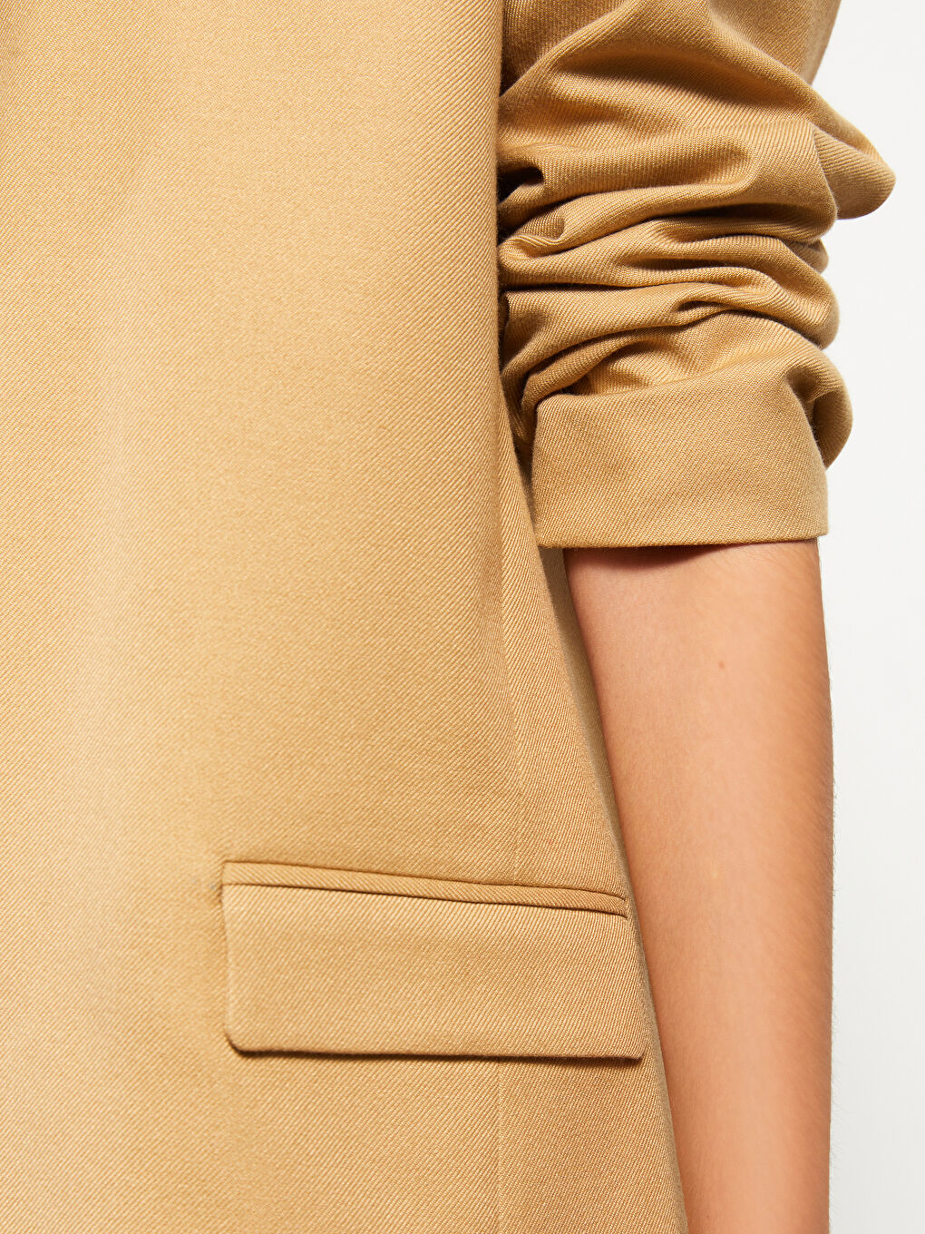 Plain Long Sleeve Women's Blazer Jacket-3