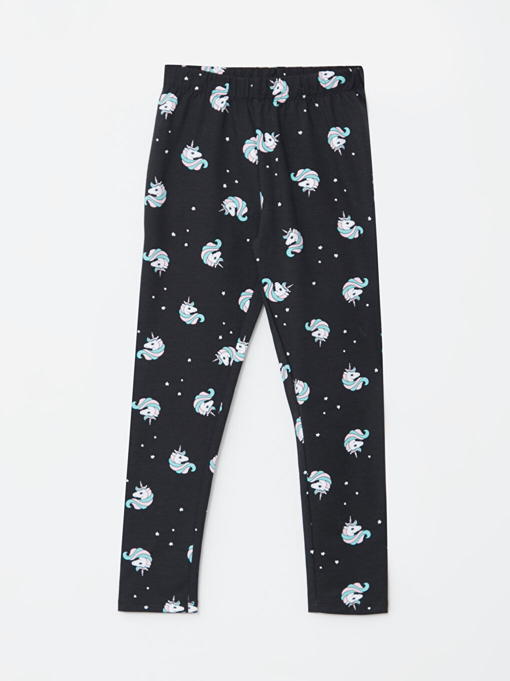 LCW Kids Elastic Waist Printed Cotton Girl Long Tights -W2CI88Z4-LQJ