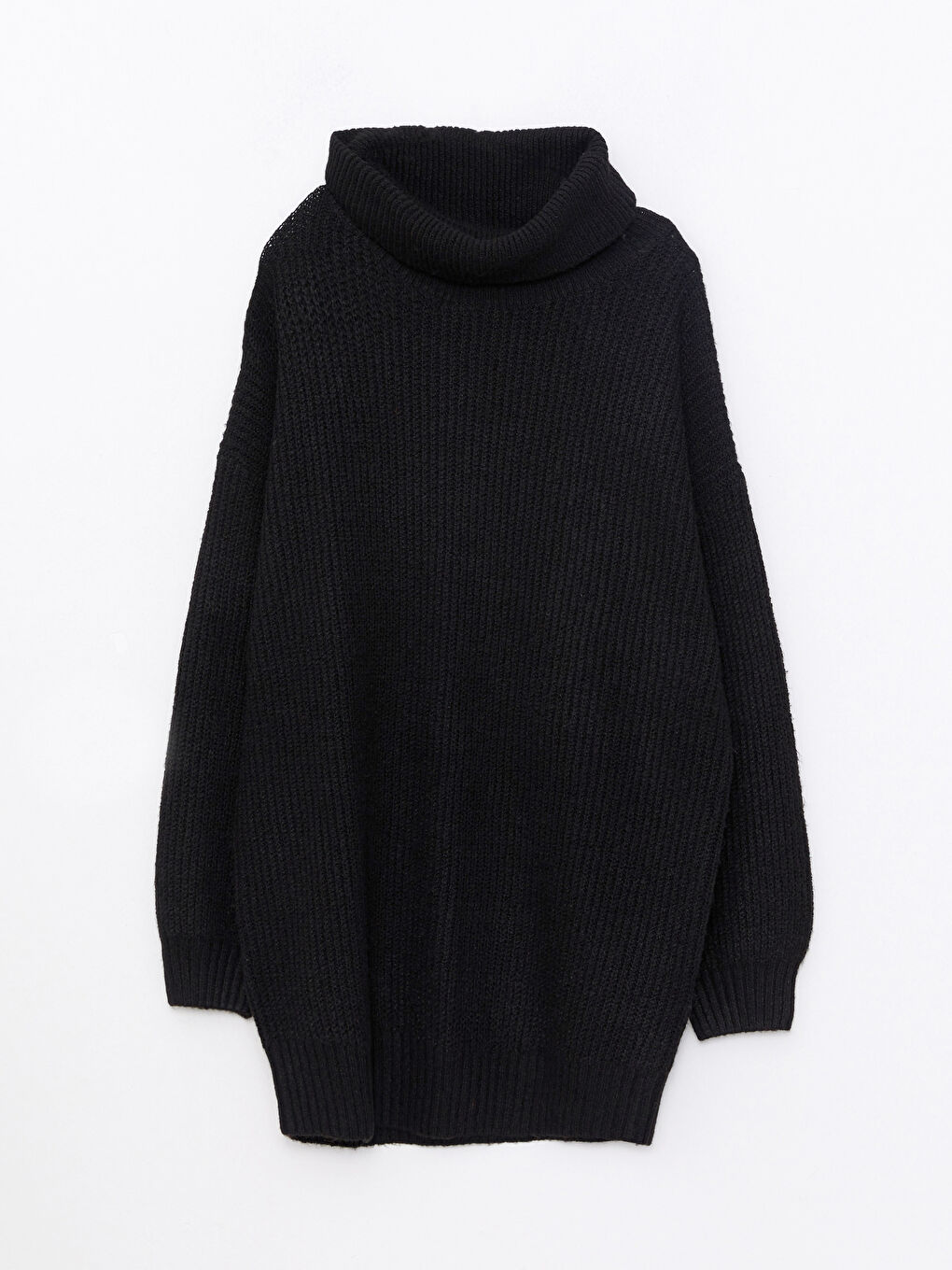 تونيك تريكو كم طويل سادة بياقة هاي نيك للسيدات-4