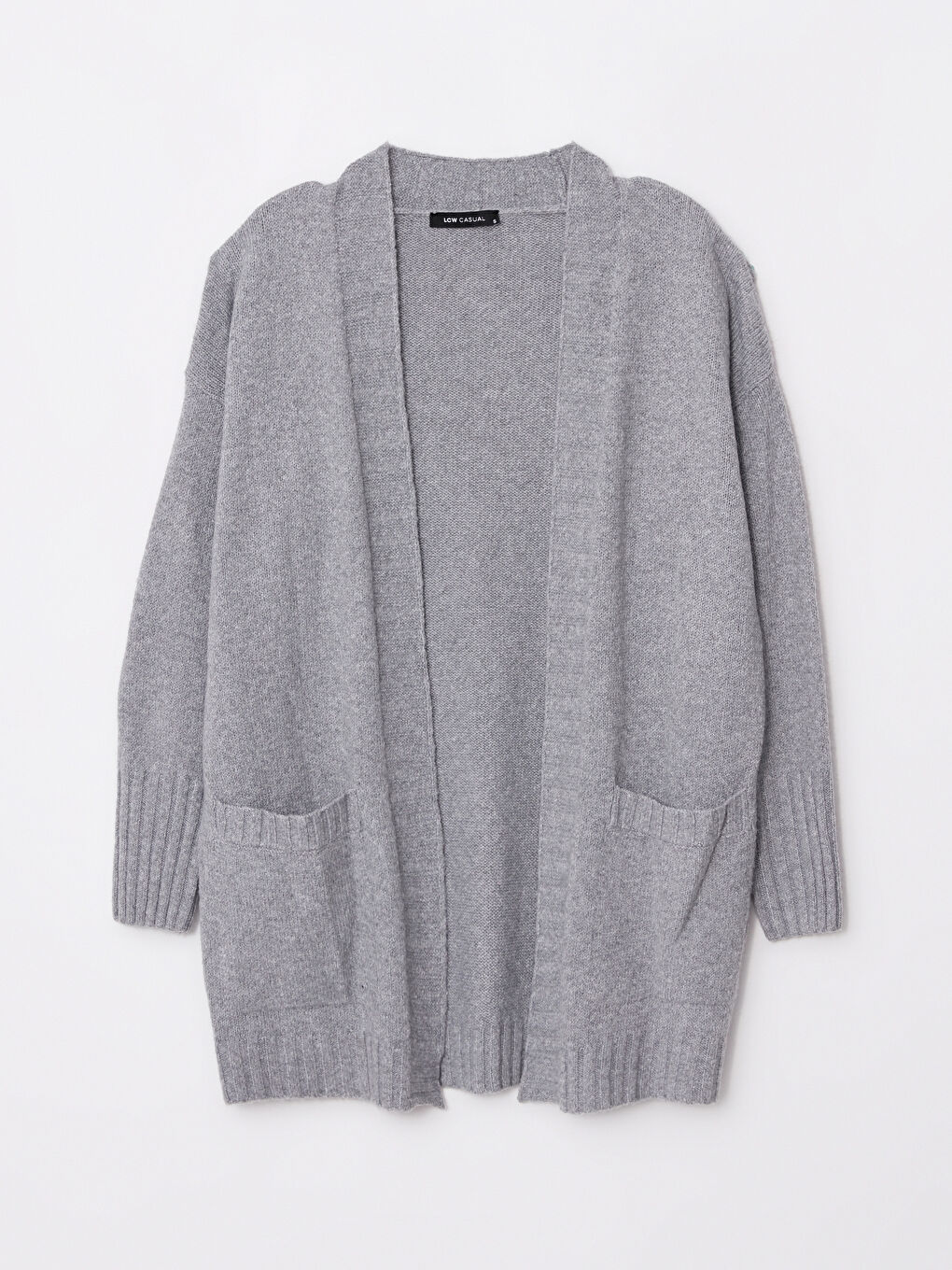 LCW Vision Shawl Collar Plain Long Sleeve Women's Knitwear Cardigan -W2CI93Z8-D5P
