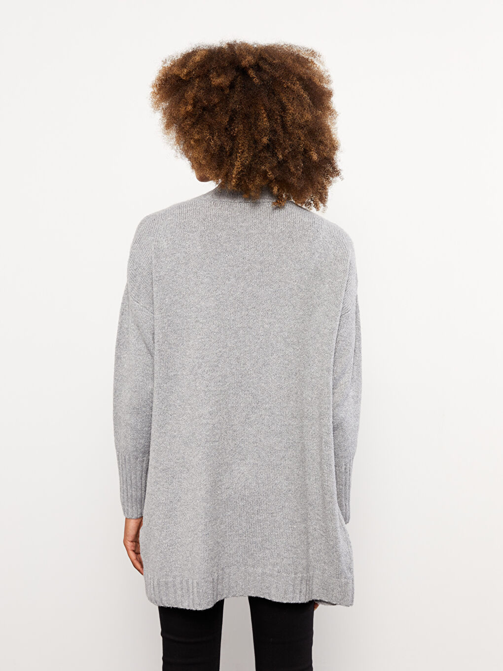 LCW Vision Shawl Collar Plain Long Sleeve Women's Knitwear Cardigan -W2CI93Z8-D5P