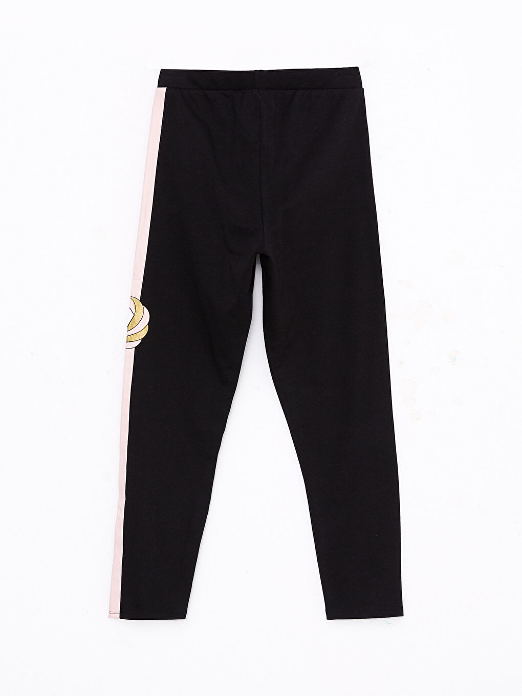 Elastic Waist Printed Cotton Girl Long Tights-1