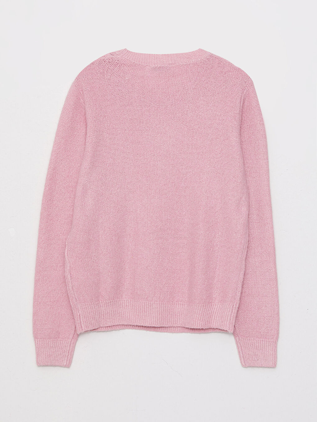 Crew Neck Self Patterned Long Sleeve Women's Knitwear Sweater-6