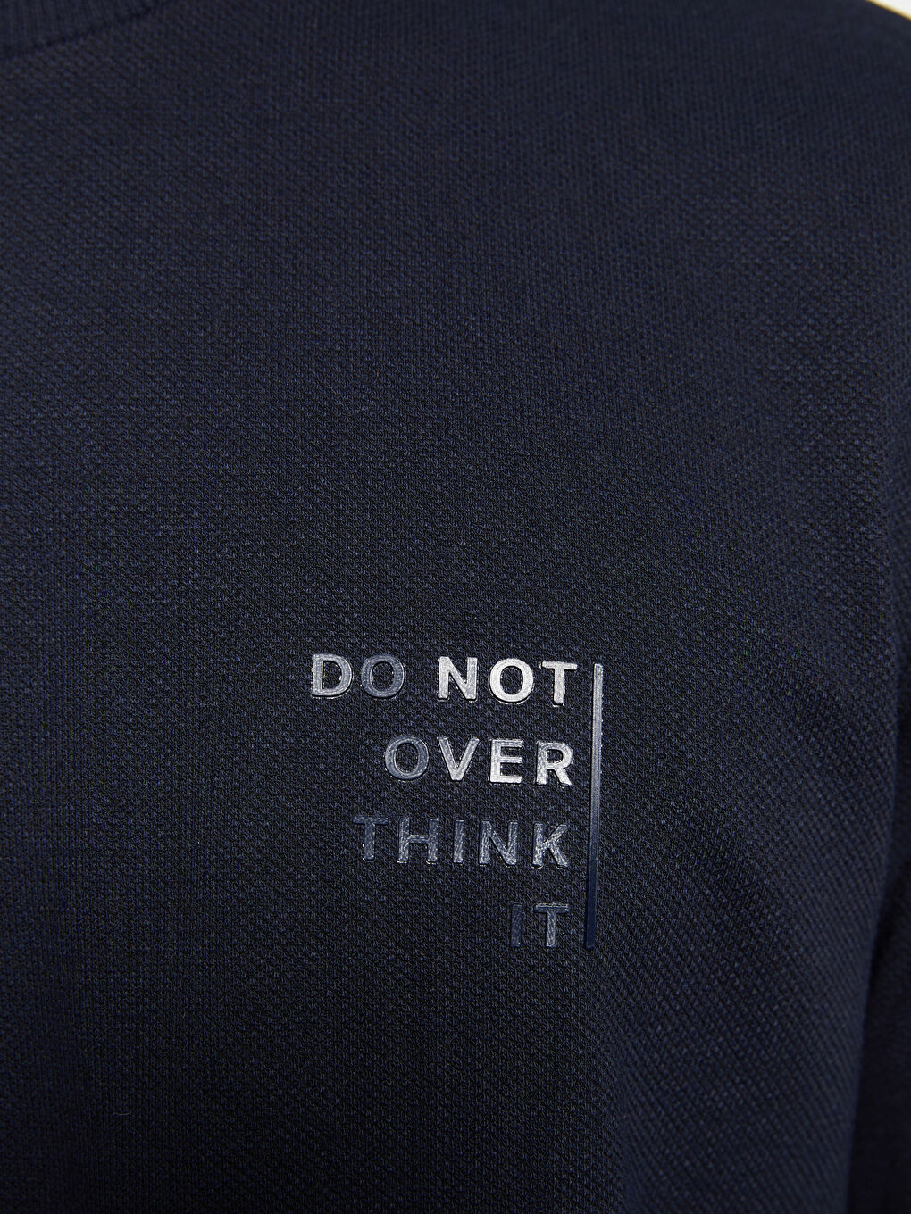 Crew Neck Long Sleeve Printed Men's Sweatshirt-3