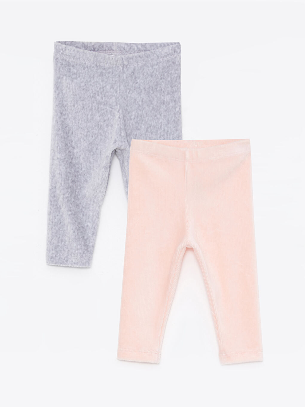 LCW baby Elastic Waist Basic Velvet Baby Girl Tights 2-Pack -W2CJ38Z1-F8Y