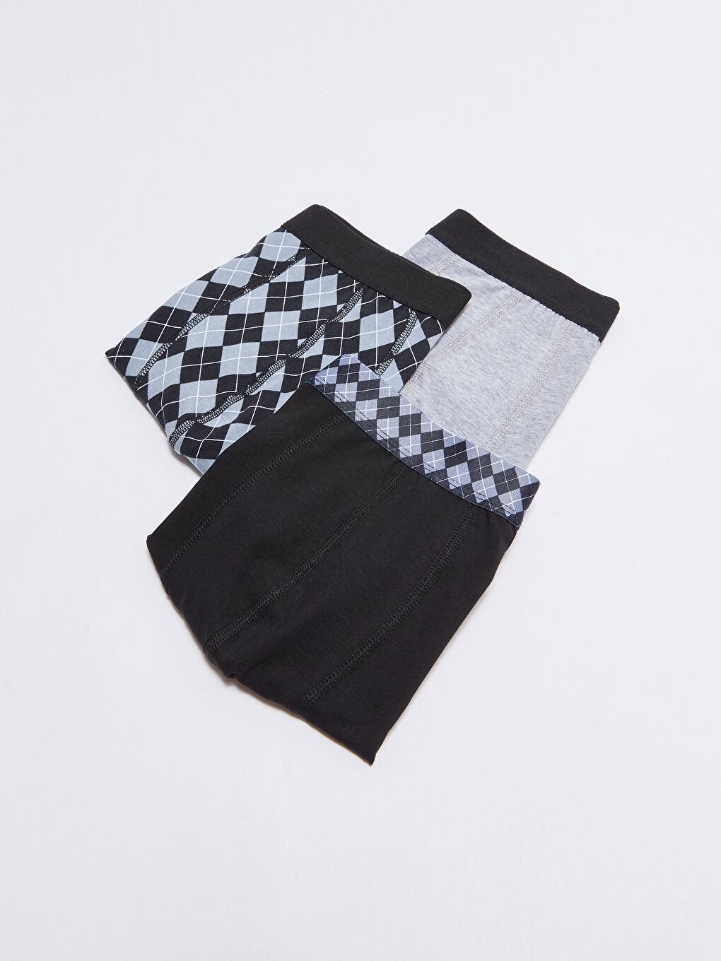 Siyah Standart Kalıp Pamuklu Esnek Erkek Boxer 3'lü-4