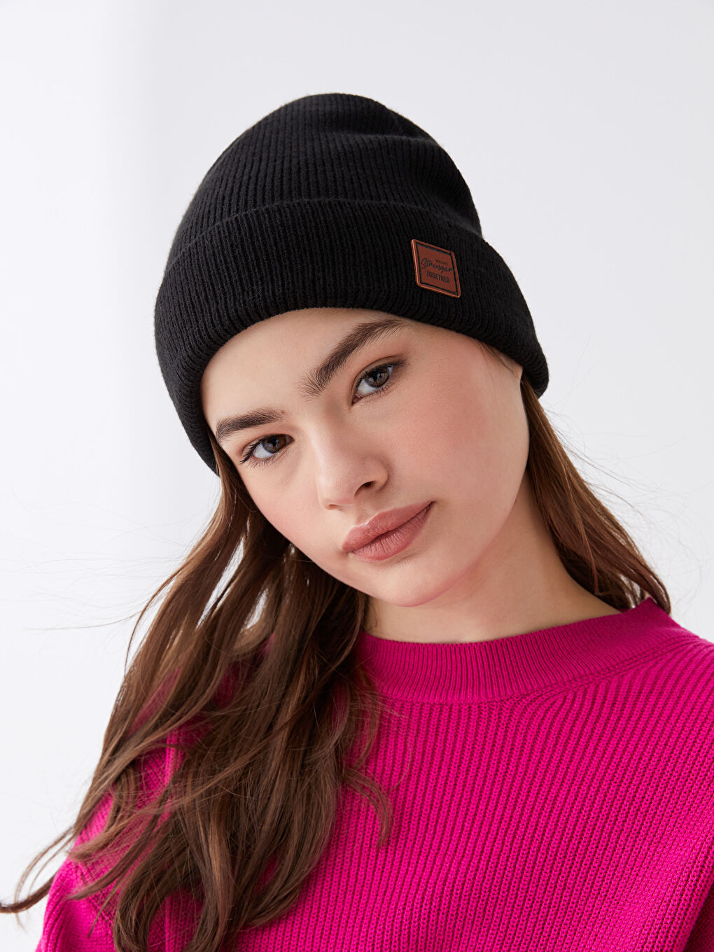 Label Printed Women's Beret-1