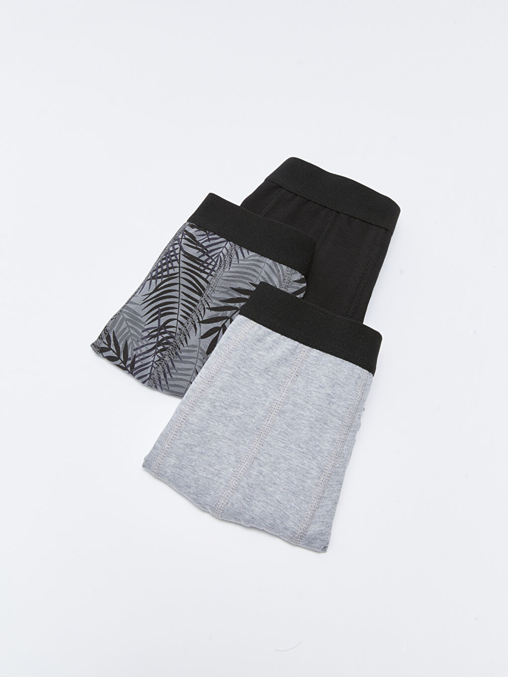 Siyah Standart Kalıp Pamuklu Esnek Erkek Boxer 3'lü-1