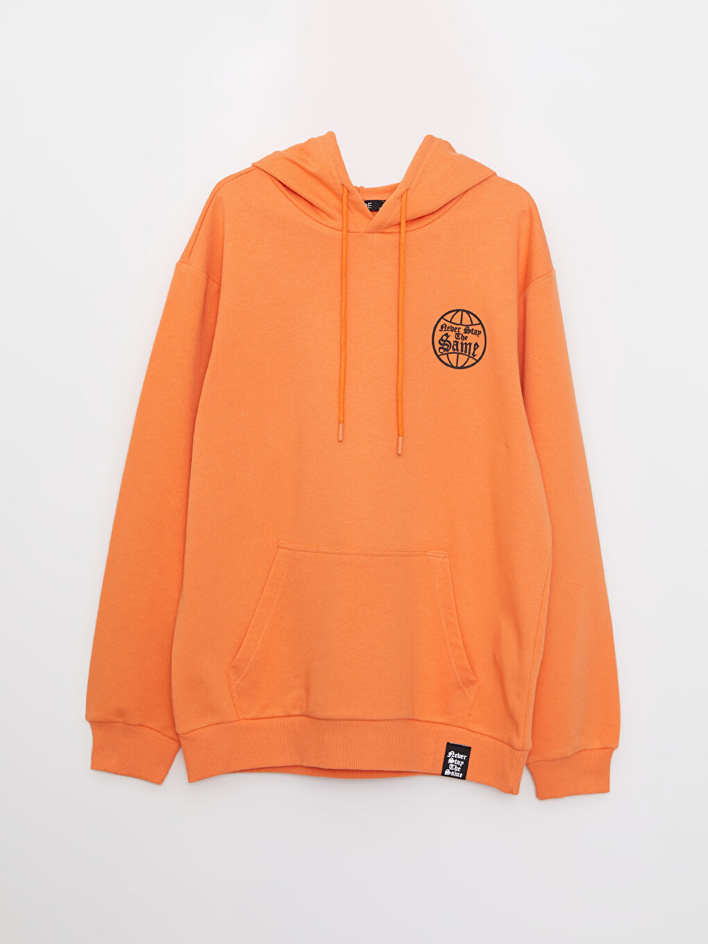 XSIDE Turuncu Uzun Kollu Baskılı Erkek Hoodie - 5