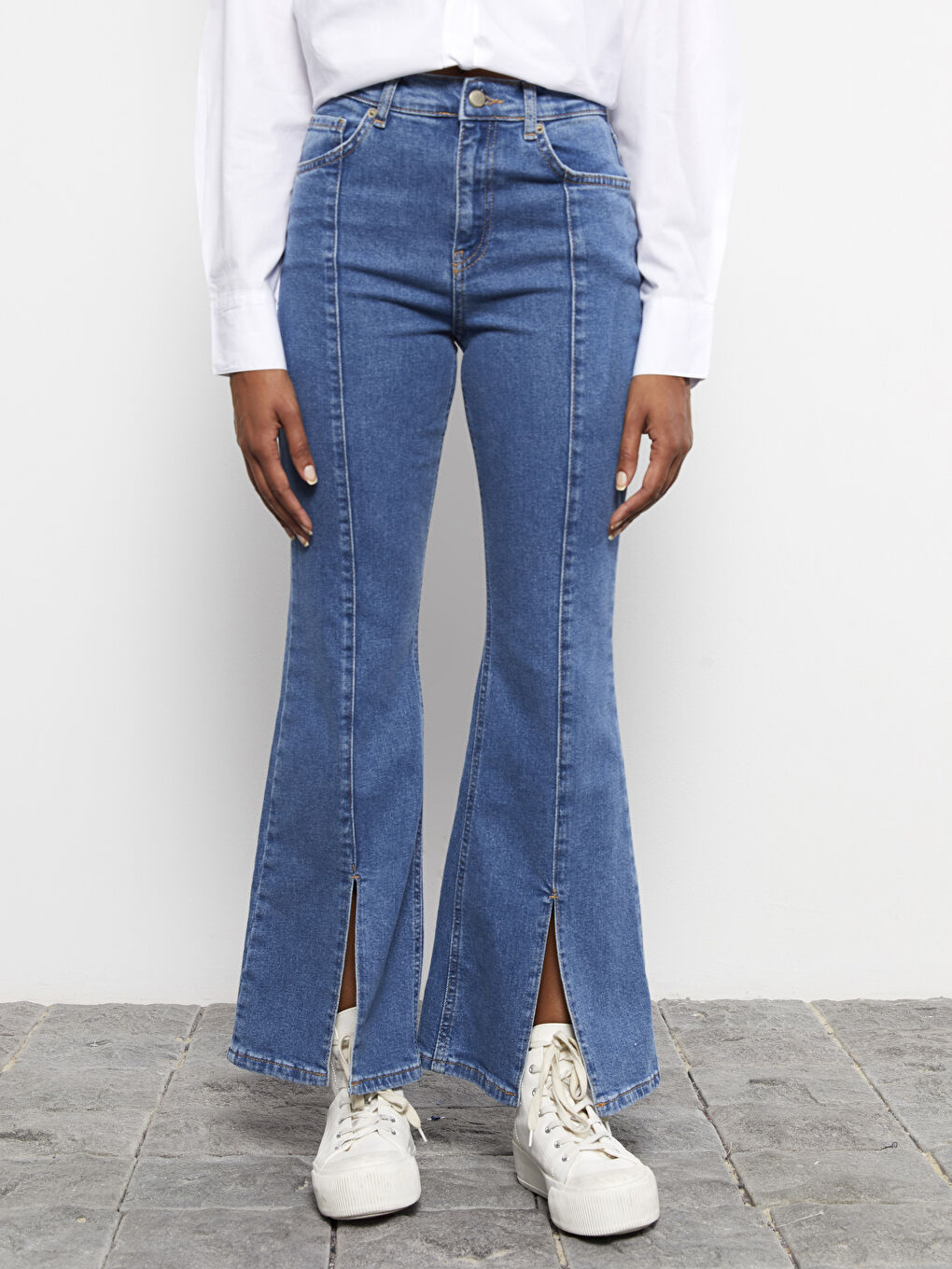 İndigo Mars Flare Kadın Jean Pantolon-2