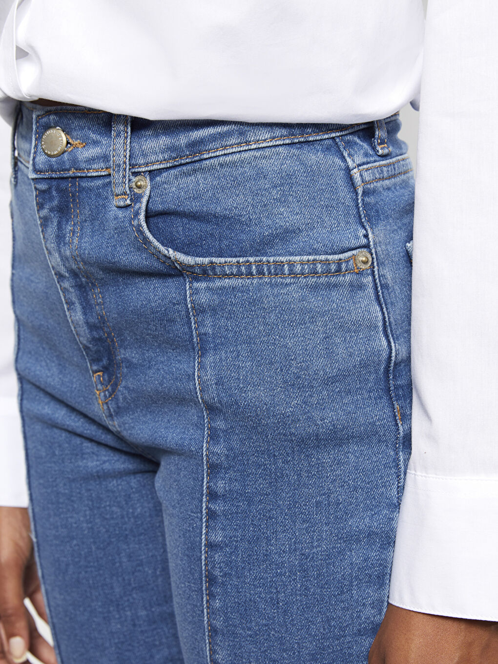 İndigo Mars Flare Kadın Jean Pantolon-3