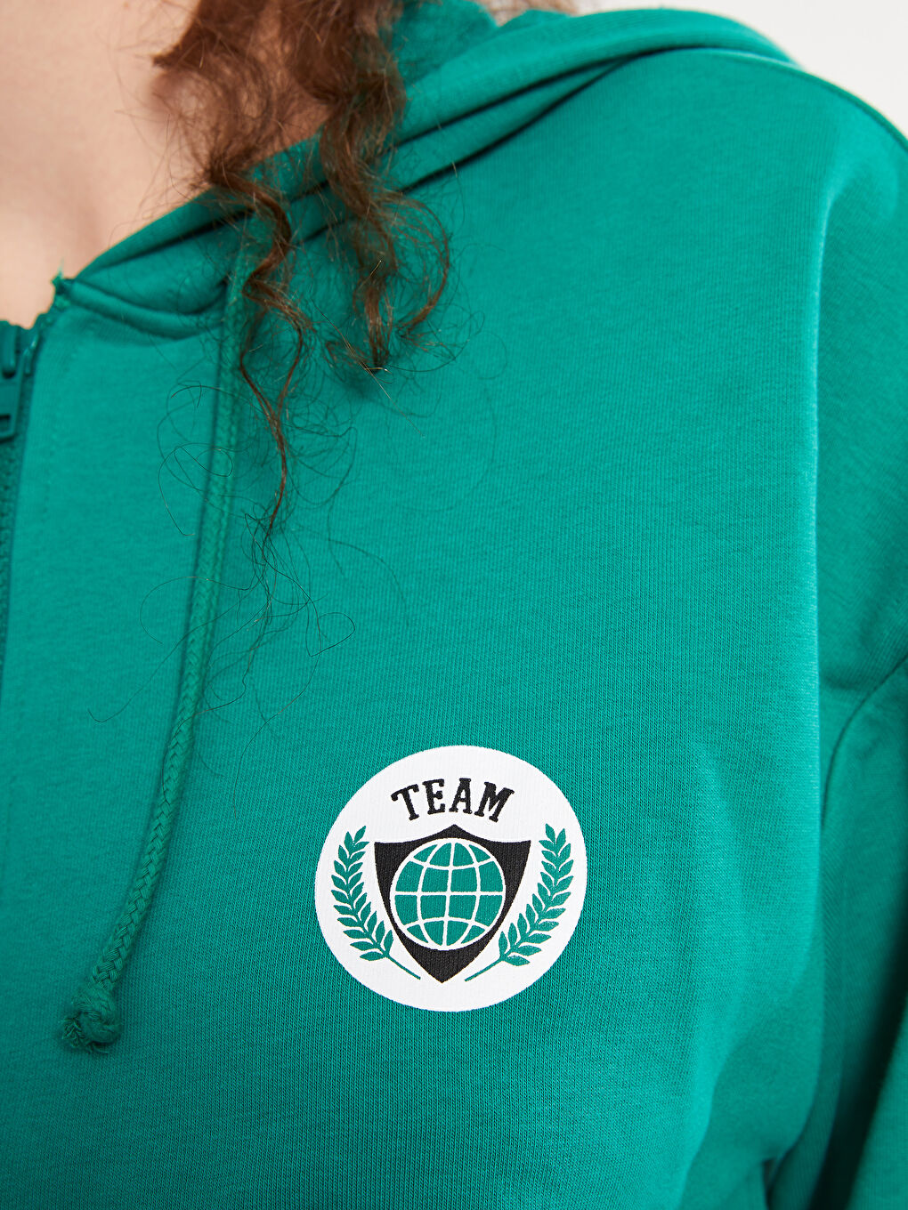 LCW Vision Cardigan de Sport à Capuche Imprimé à Manches Longues pour Femmes -W2CK54Z8-H1N