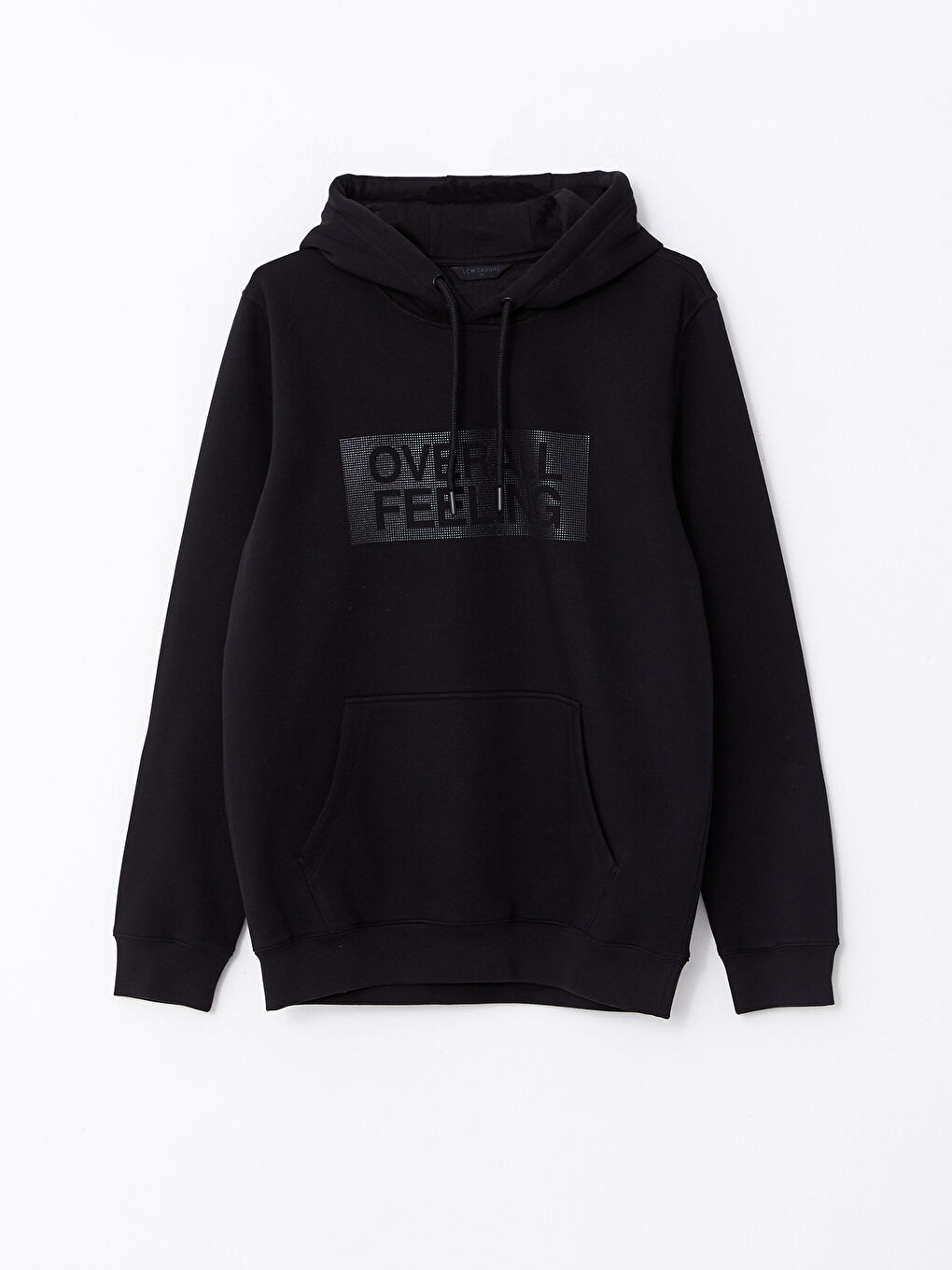 LCW Casual Yeni Siyah Uzun Kollu Baskılı Erkek Hoodie - 5