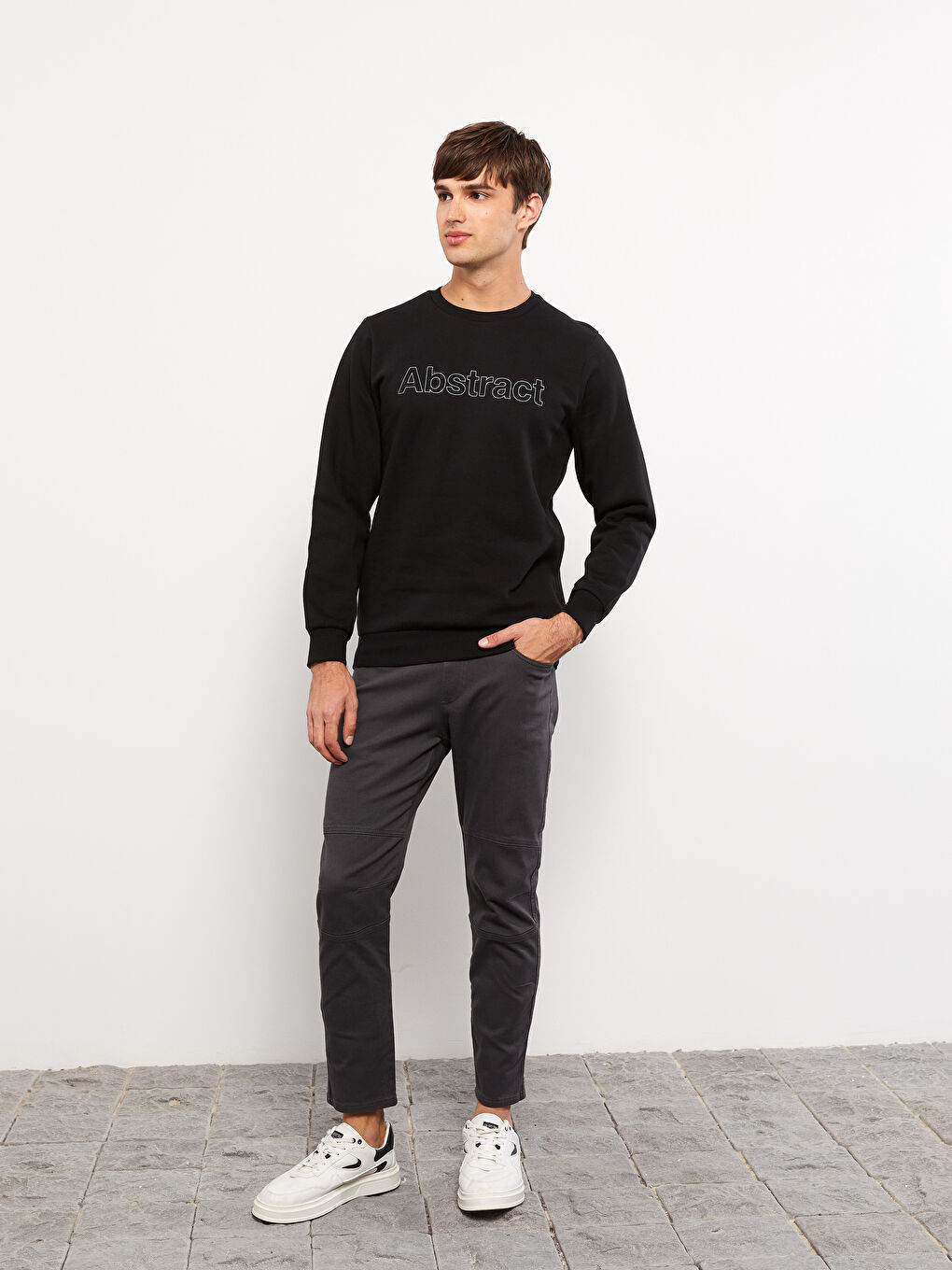 XSIDE Crew Neck Printed Men's Thick Sweatshirt -W2CL26Z8-CVL