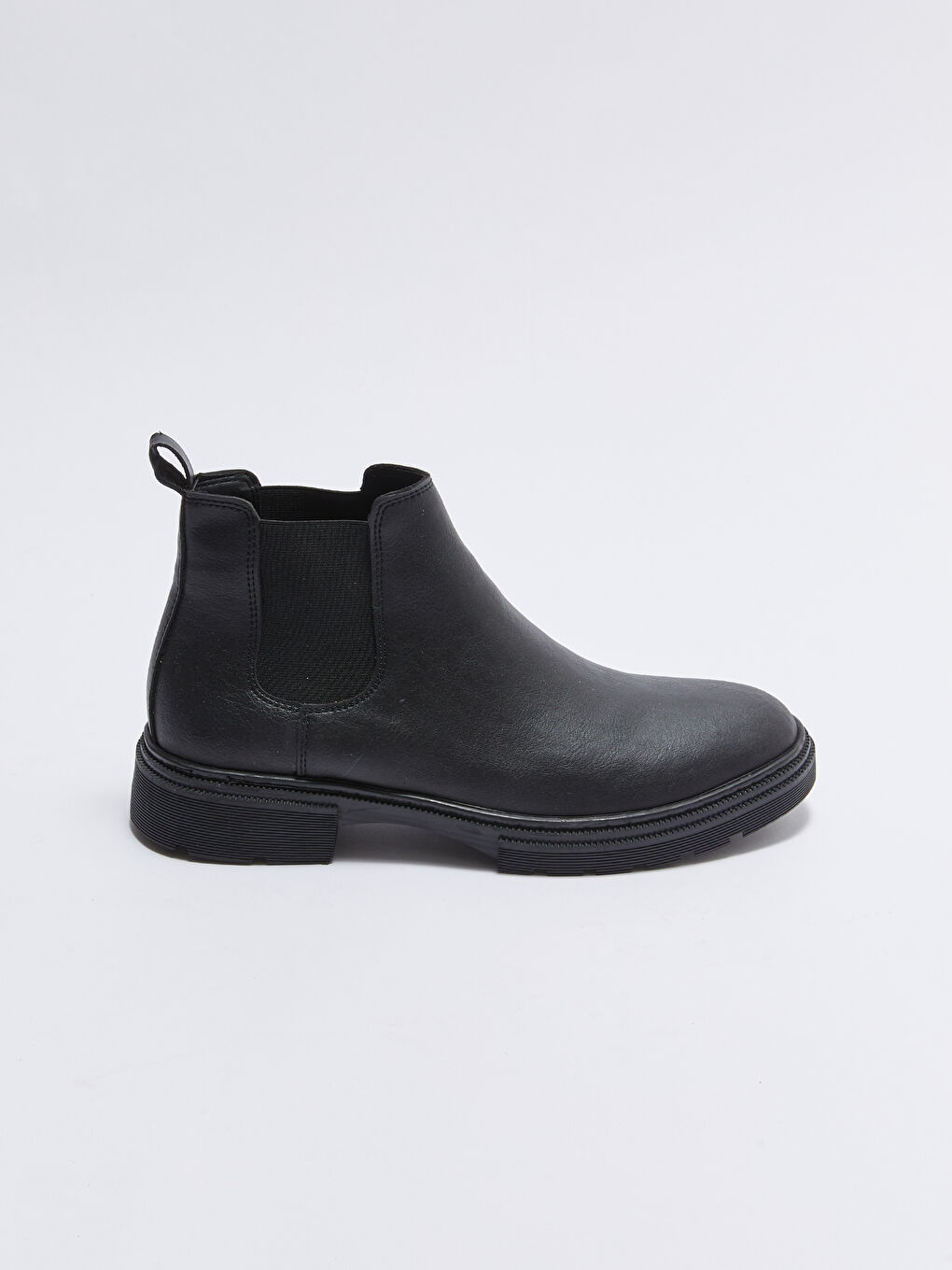 Siyah Deri Görünümlü Bilek Boy Erkek Bot-2