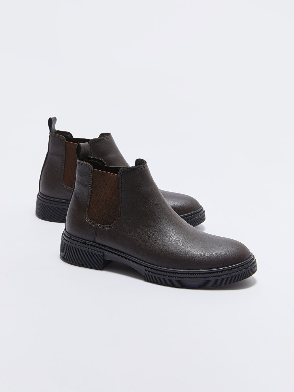 Kahverengi Deri Görünümlü Bilek Boy Erkek Bot-1