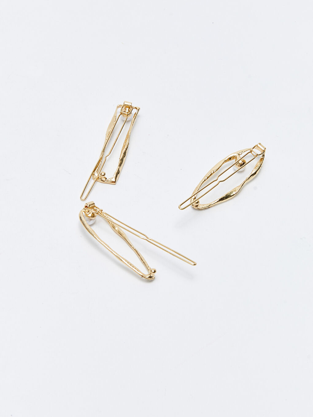 Karışık İnci Detaylı Klips Toka 3'lü-3