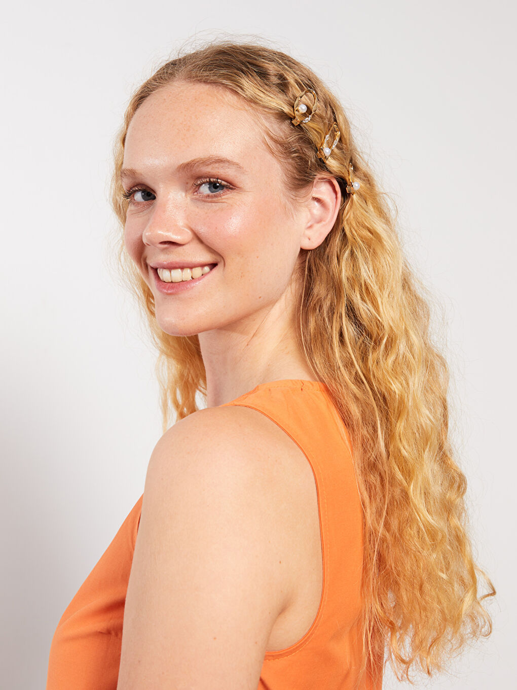 Karışık İnci Detaylı Klips Toka 3'lü