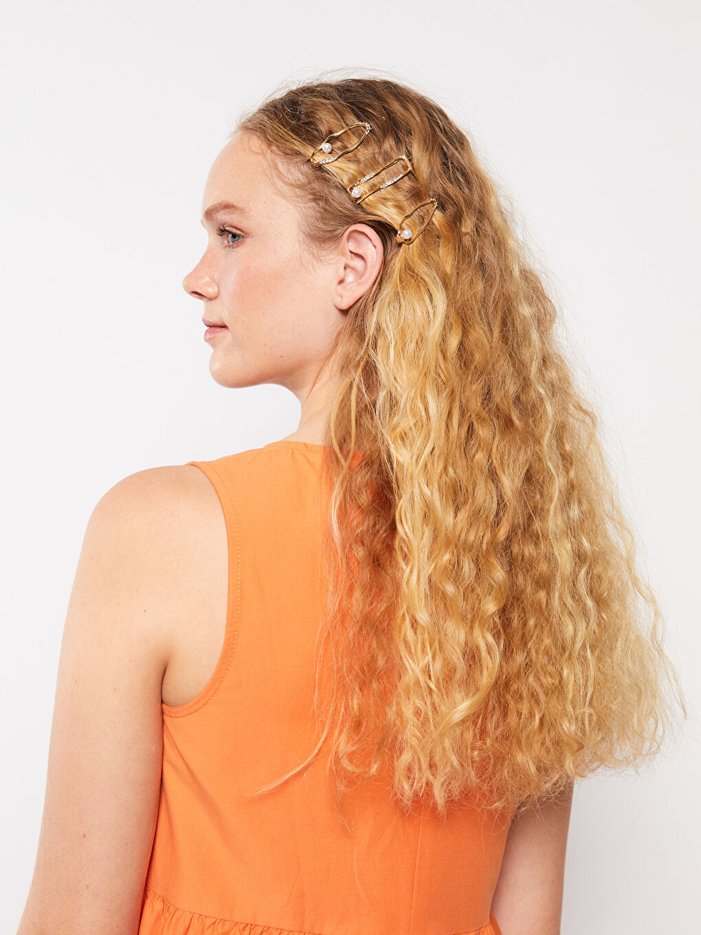 Karışık İnci Detaylı Klips Toka 3'lü-1