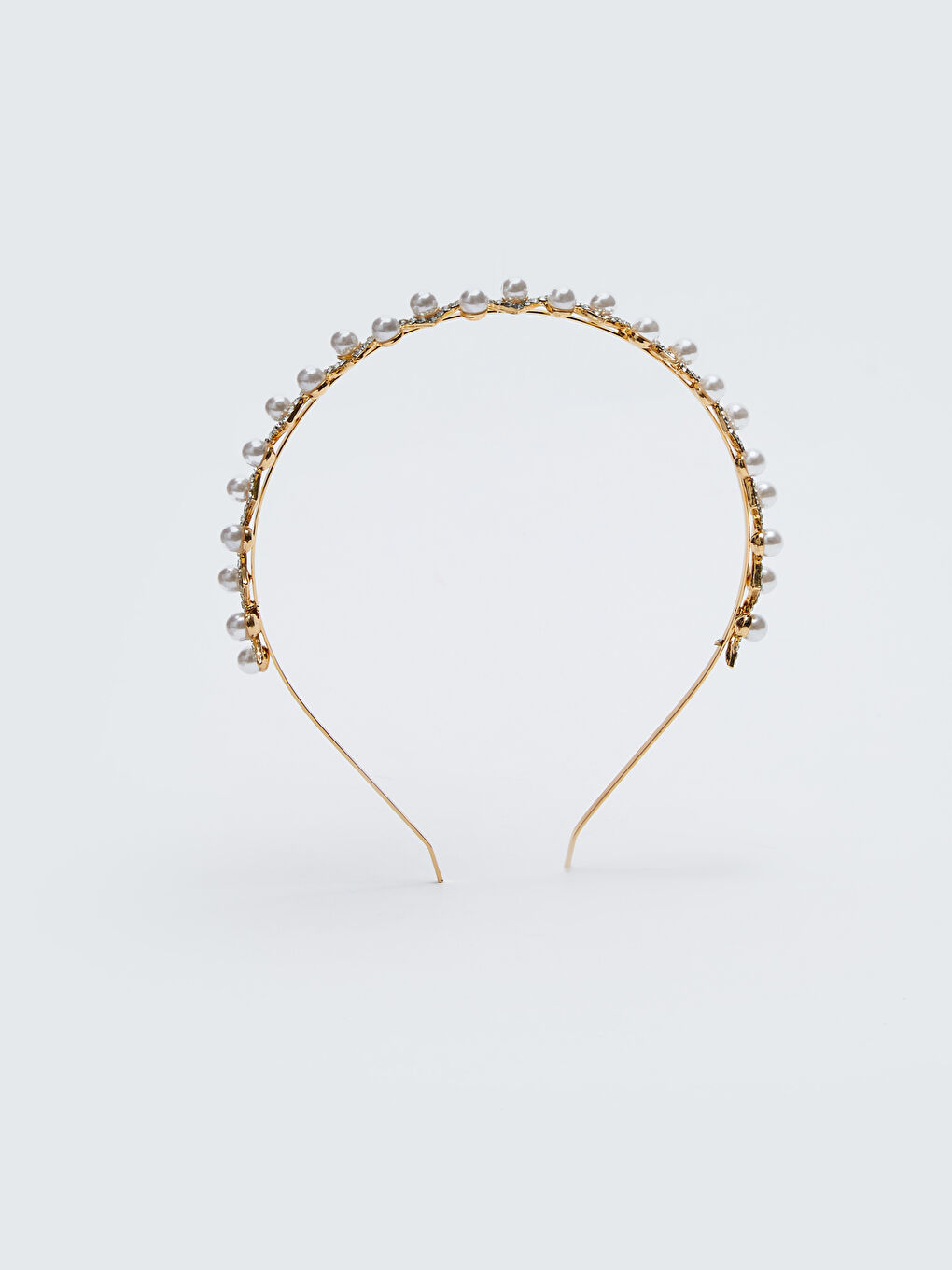 Karışık İnci ve Taş Dizilimli Kadın Taç-3