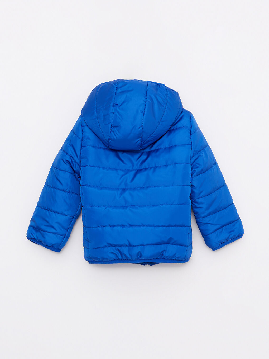 Mavi Kapüşonlu Uzun Kollu Erkek Bebek Mont-2