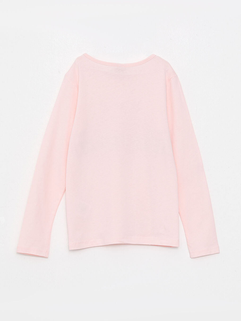 قميص بنت كم طويل مطبوع بكول مدور-1