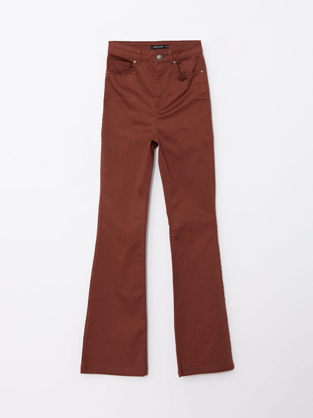 بنطلون وسط عالي رفيع واسع للسيدات-5