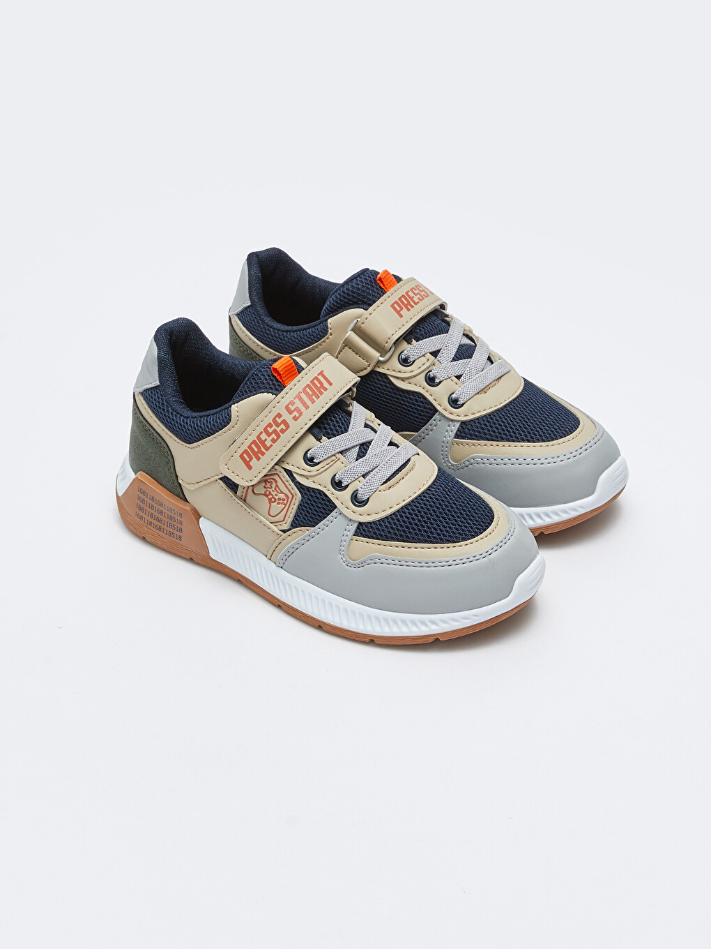 Laces and Hook-and-Loop Color Block Boys' Sports Shoes