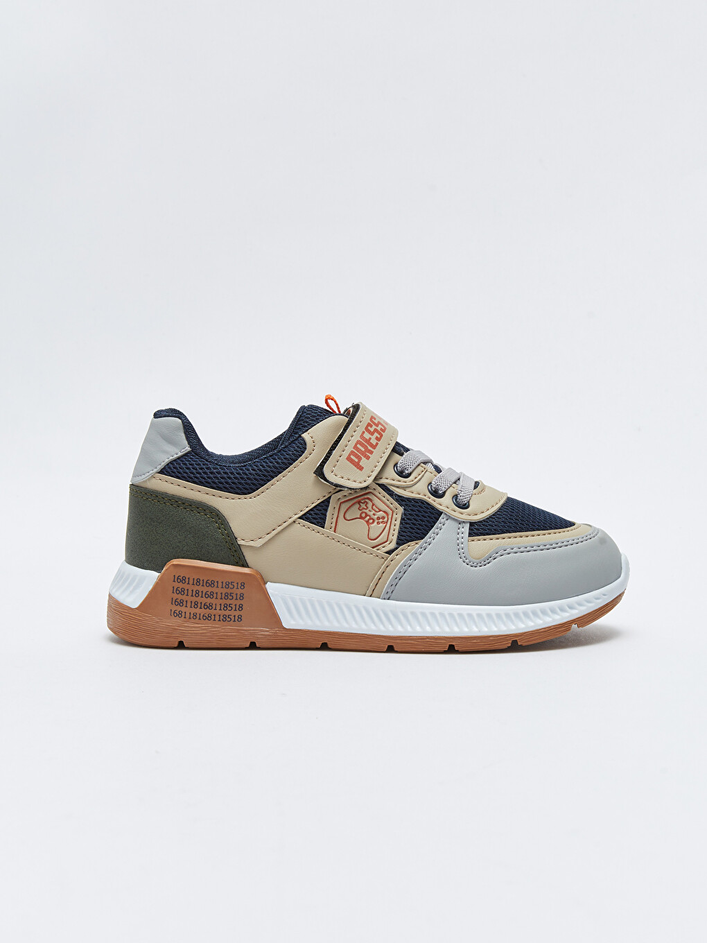 Laces and Hook-and-Loop Color Block Boys' Sports Shoes-1