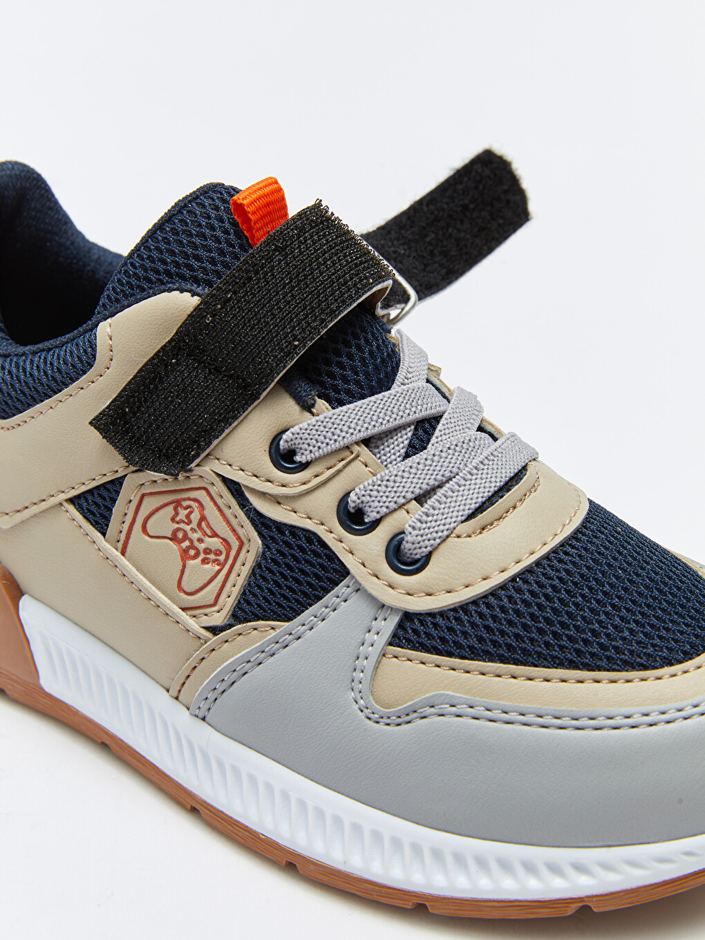 Laces and Hook-and-Loop Color Block Boys' Sports Shoes-5