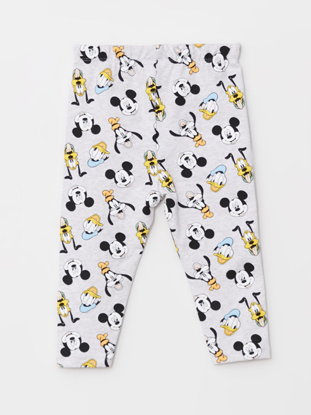 Gri Beli Lastikli Mickey ve Arkadaşları Baskılı Pamuklu Kız Bebek Pijama Alt-1
