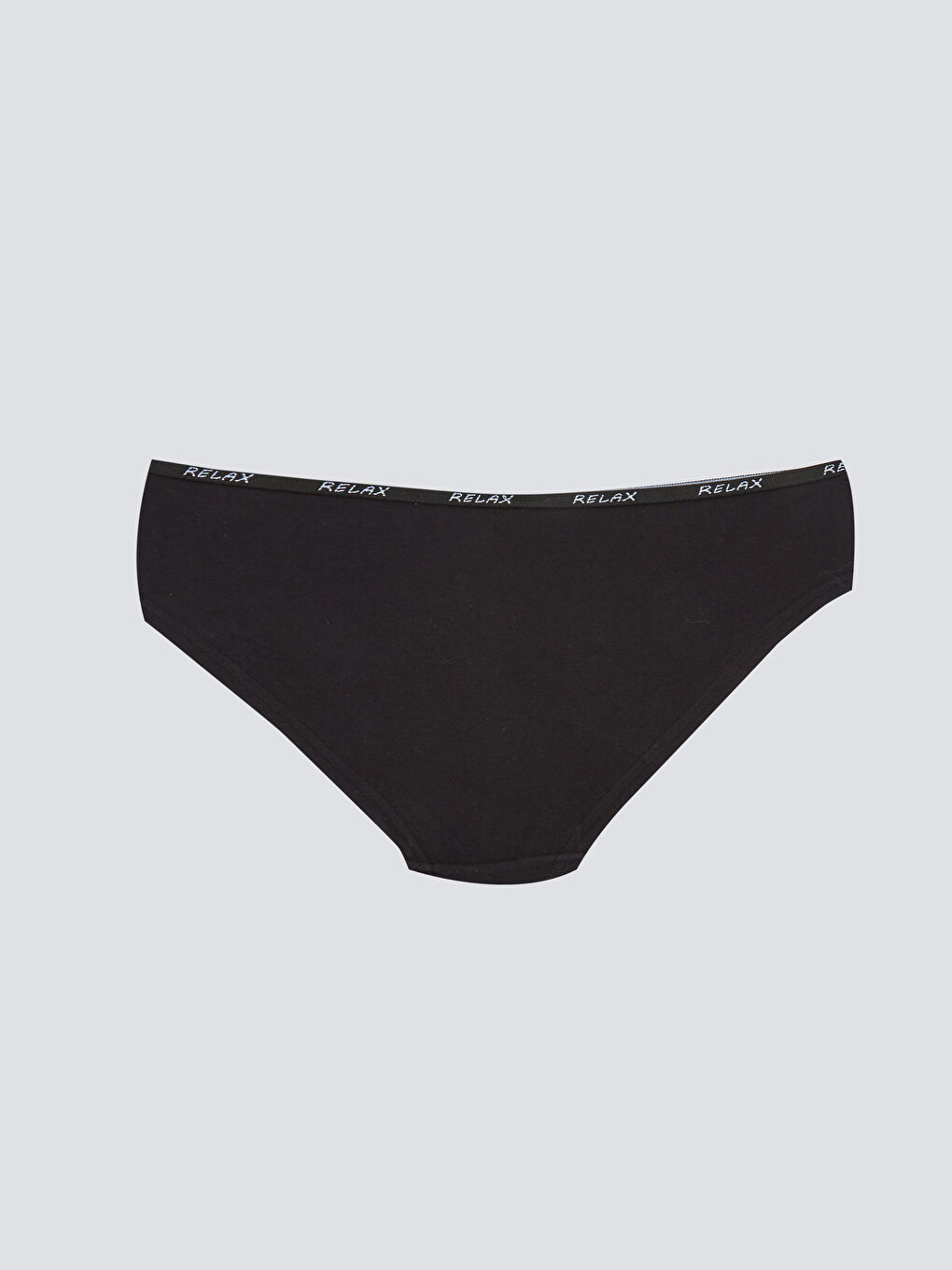 Siyah Beli Yazı Baskılı Bikini Külot-1