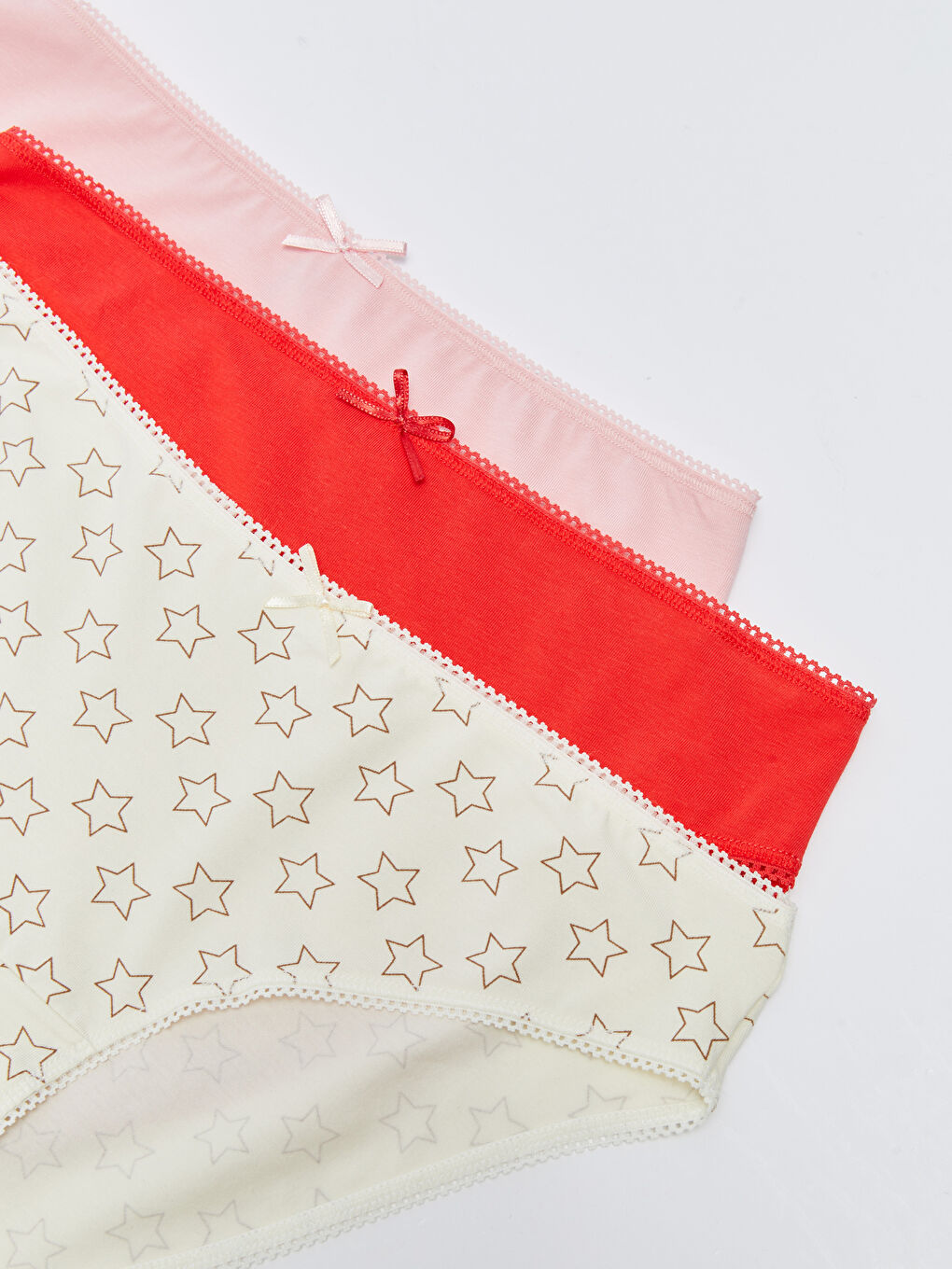 Ekru Desenli Bikini Külot 3'lü Paket-2