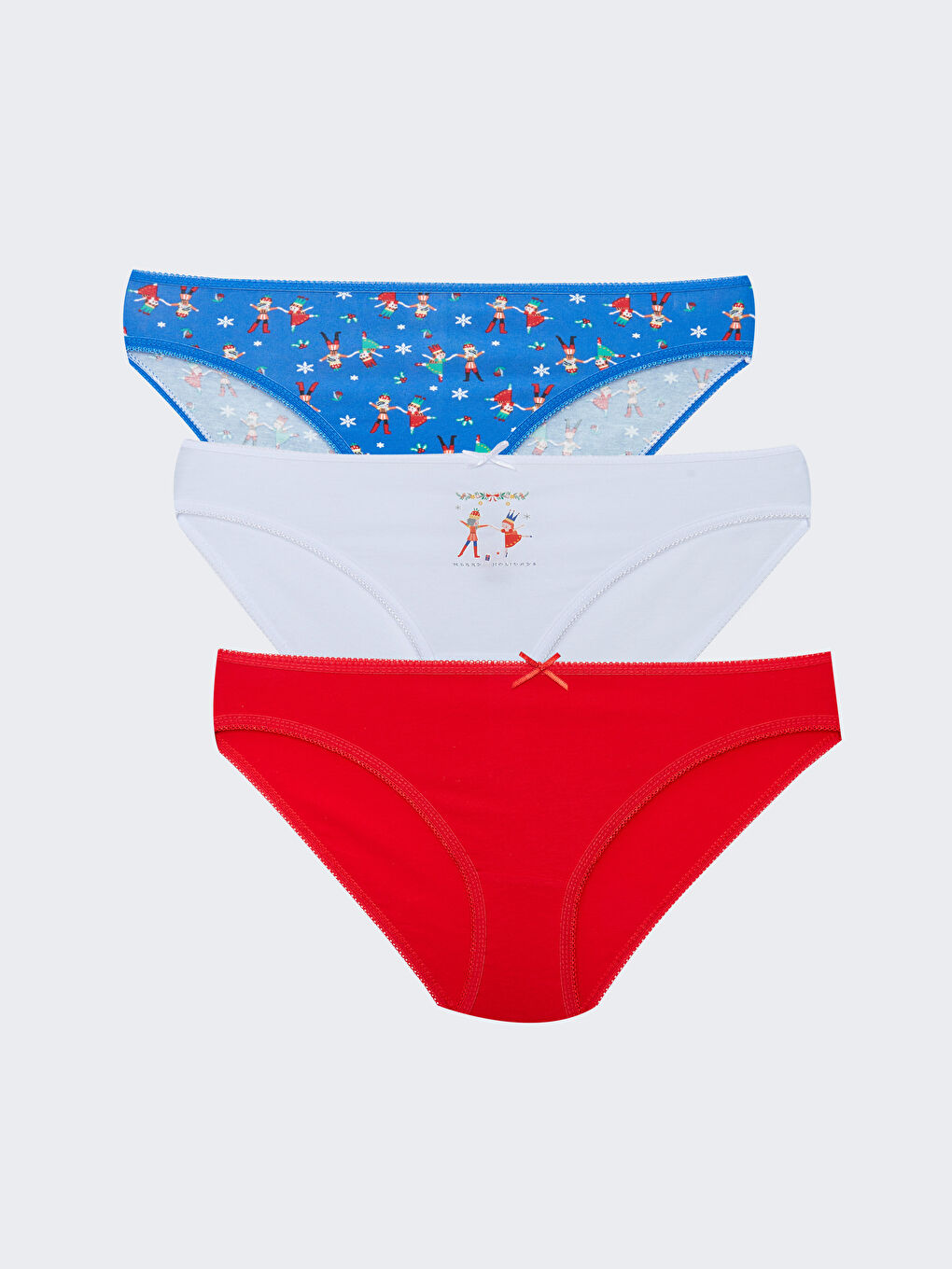 Mavi Desenli Bikini Külot 3'lü