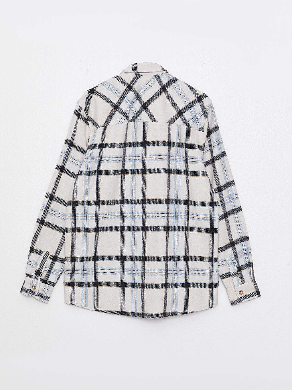 XSIDE Regular Fit Long Sleeve Plaid Men's Shirt Jacket -W2CM60Z8-LPT