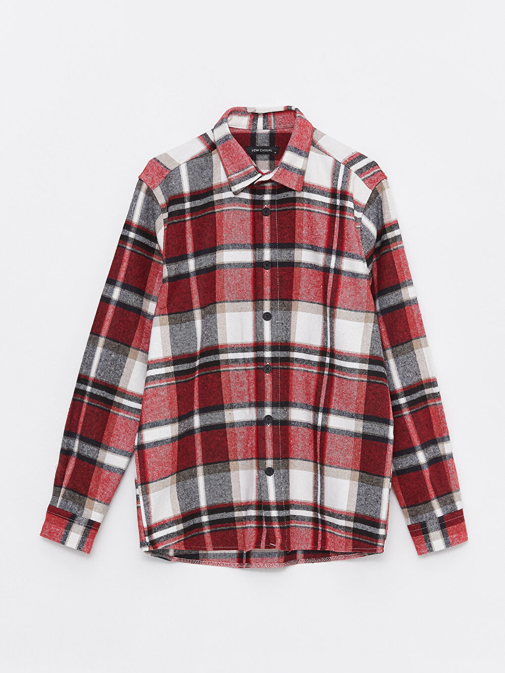 Regular Fit Long Sleeve Plaid Men's Flannel Shirt Jacket -W2CM64Z8-LPA