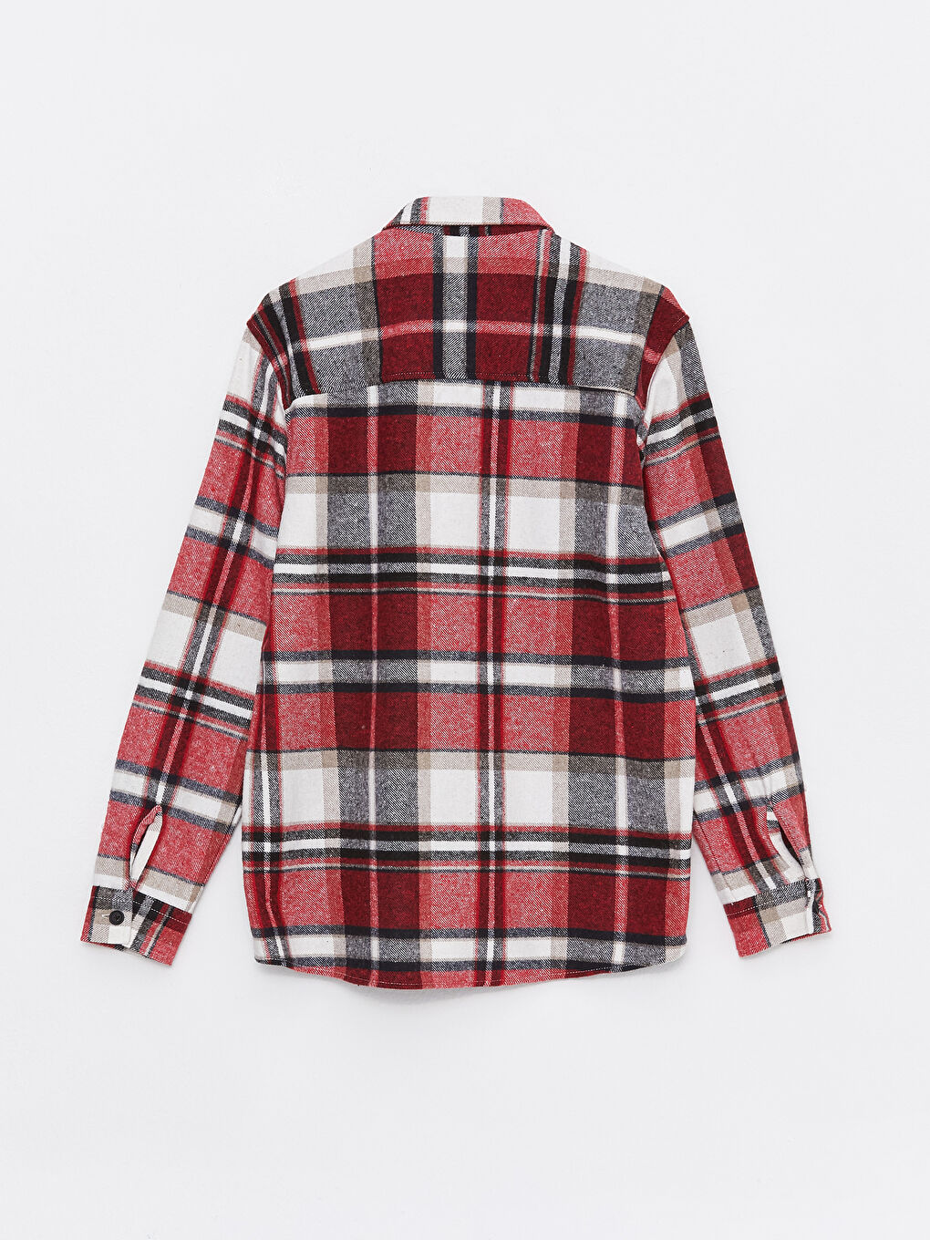 Regular Fit Long Sleeve Plaid Men's Flannel Shirt Jacket -W2CM64Z8-LPA