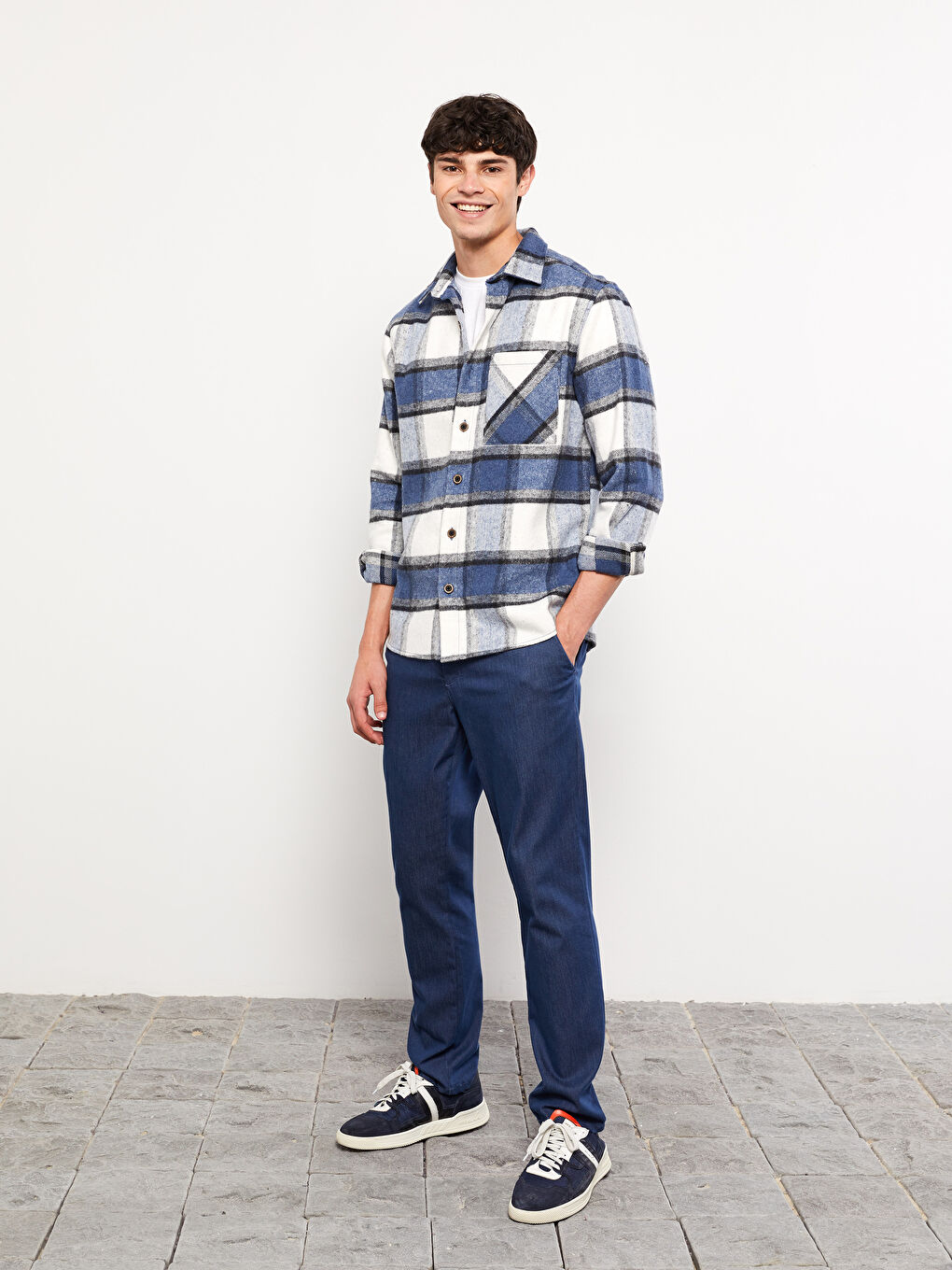 XSIDE Regular Fit Long Sleeve Plaid Men's Flannel Shirt