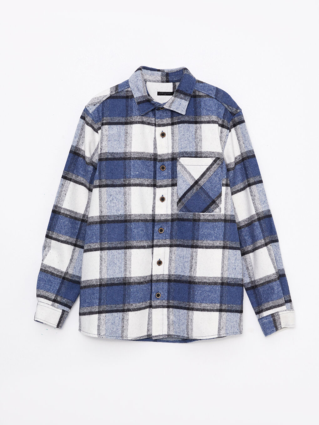 XSIDE Regular Fit Long Sleeve Plaid Men's Flannel Shirt Jacket -W2CM75Z8-LN4