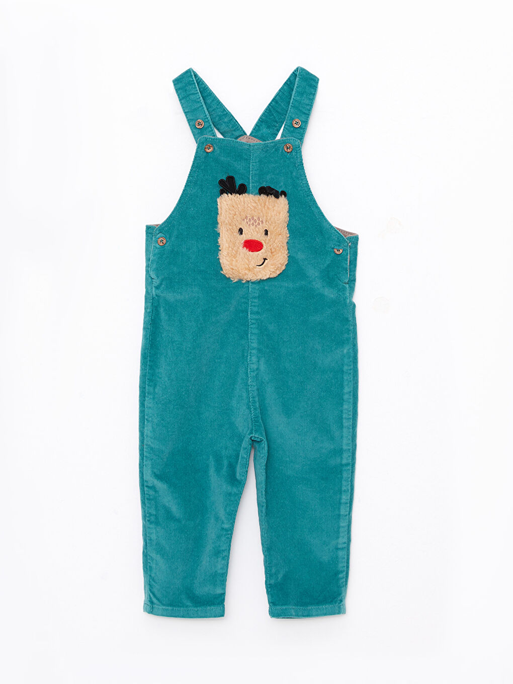 LCW baby Kare Yaka Askılı Kadife Erkek Bebek Salopet Tulum -W2CM81Z1-H0X