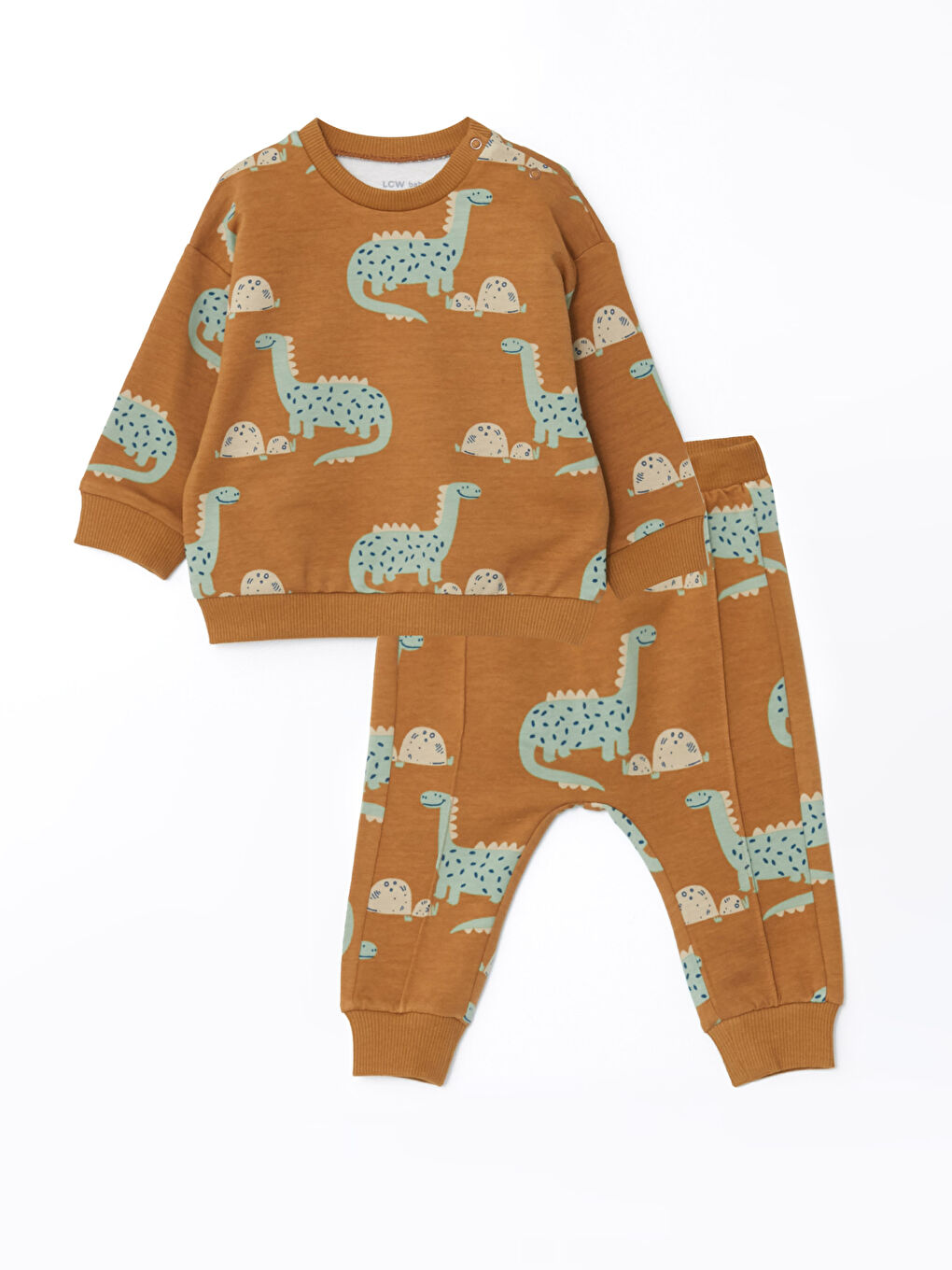 Crew Neck Long Sleeve Printed Baby Boy 2-Pack Set