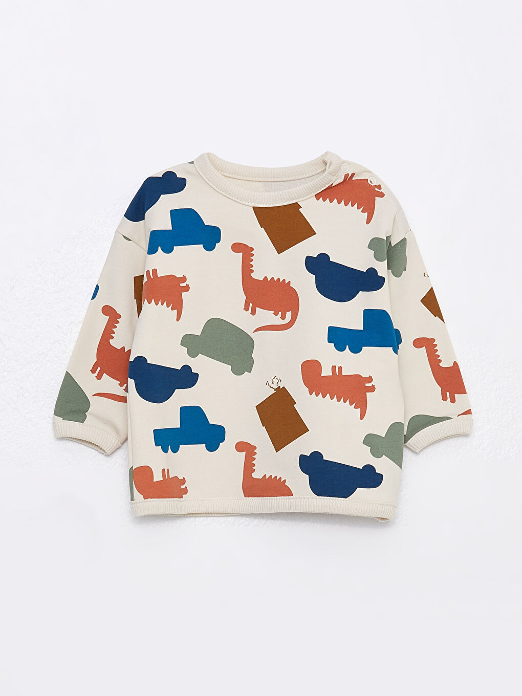 Crew Neck Long Sleeve Printed Baby Boys' Sweatshirt and Pants 2 Pack Set-1