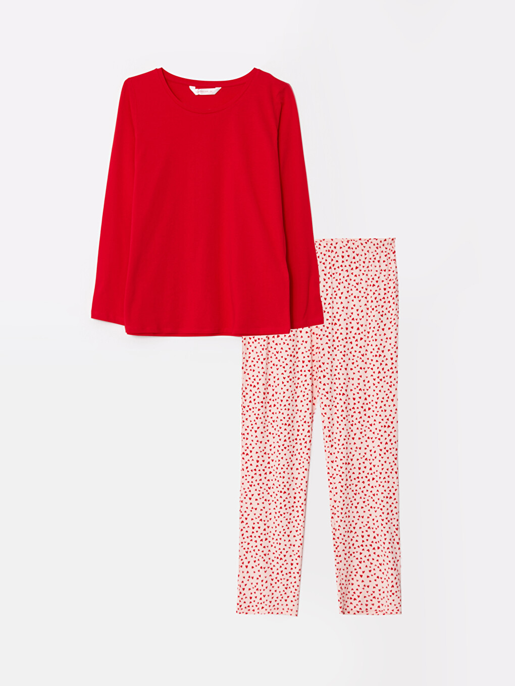 Crew Neck Patterned Long Sleeve Women's Pyjama Set-5